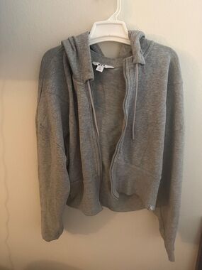 JoyLab Gray Zip-Up Hoodie Sweater